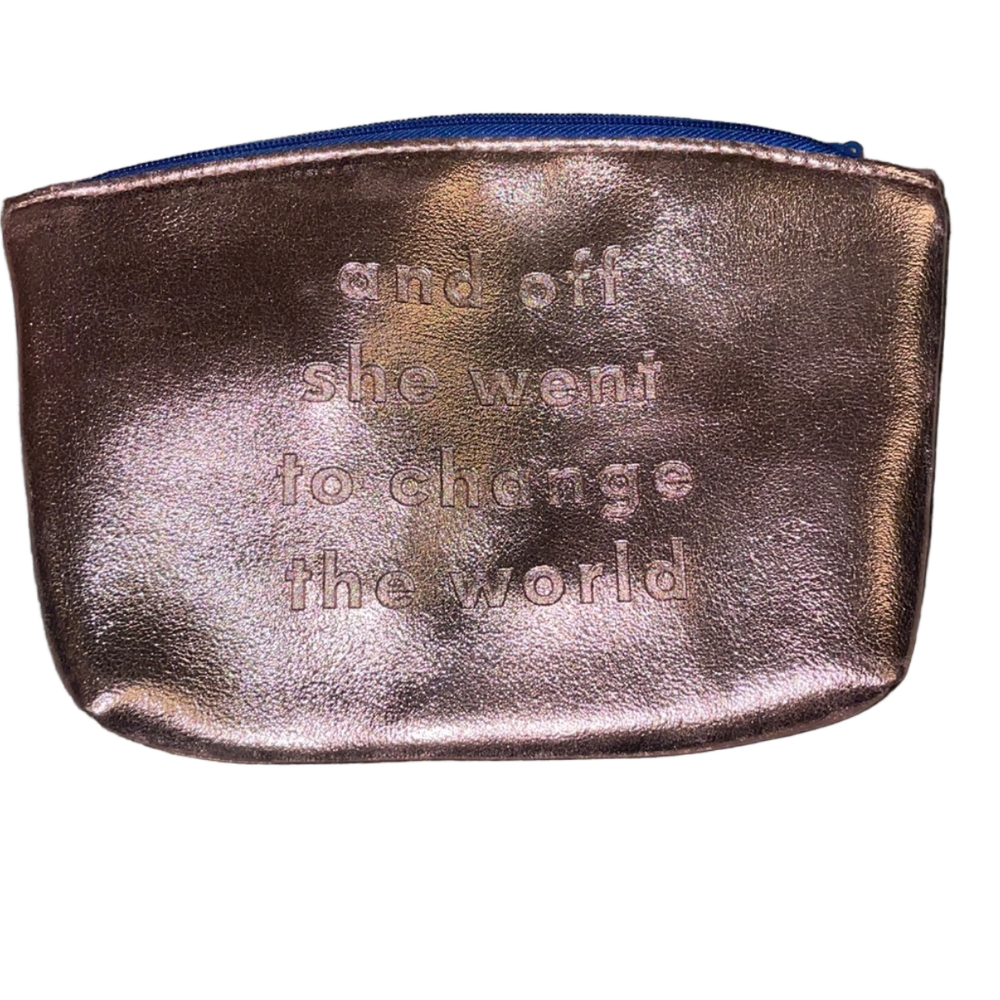 Rose-gold Metallic make-up Bag